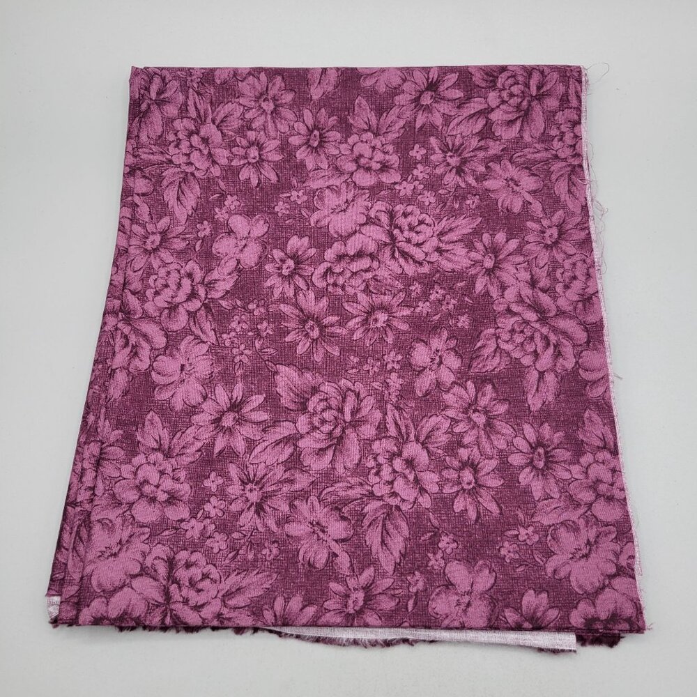 Vintage Moda Purple Floral Fabric Cotton Quilting Material